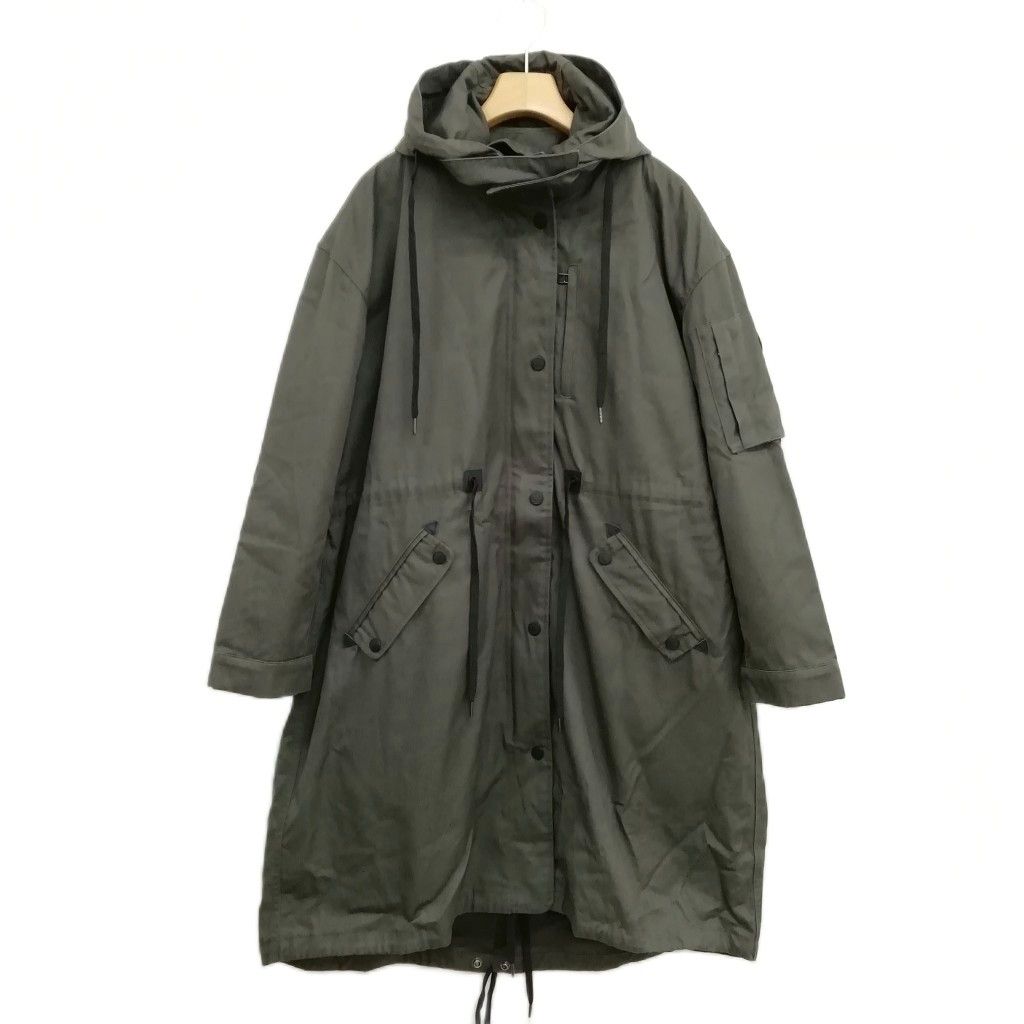 ティンバーランド Timberland 19AW 3WAY ミリタリー モッズ コート キルティングジャケット オーバーサイズ S チャコール オリーブ
