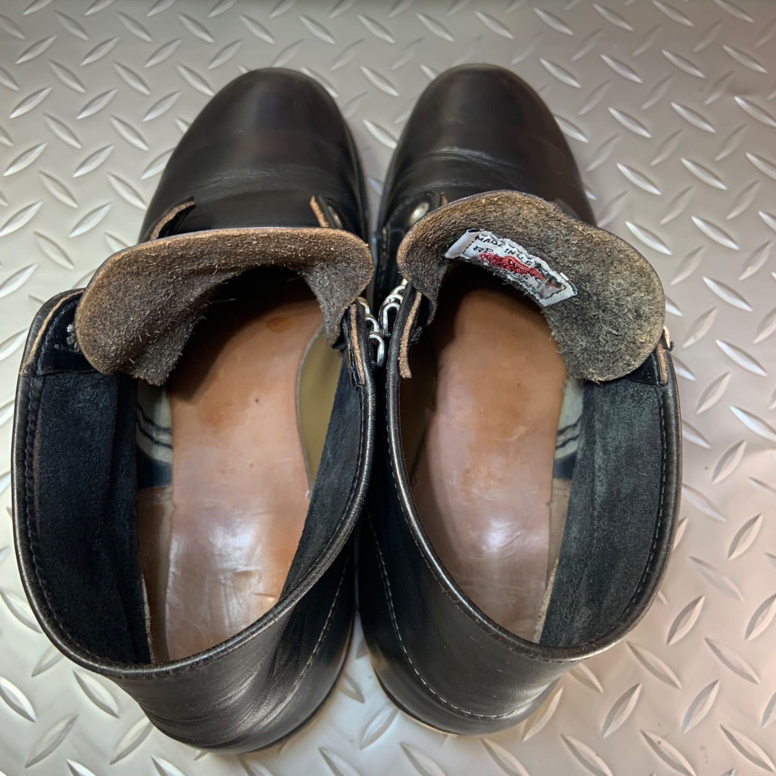 ☆REDWING 8165 ワークブーツ 刺繍羽タグ 1997年製 US7D JP25㎝ レッド