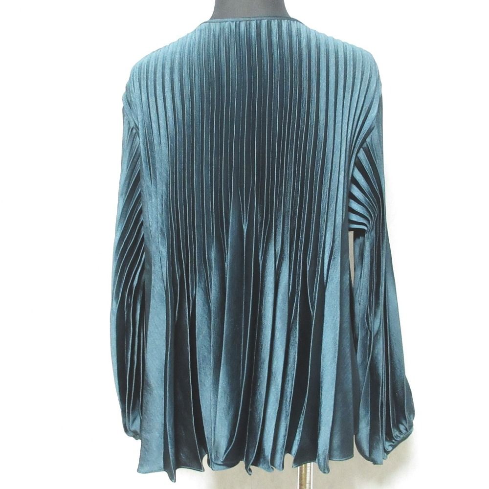 美品 VINCE  ヴィンス プリーツ ロングスリーブ カットソー XS グリーン レディース 古着 中古 美品 VINCE ヴィンス プリーツ ロングスリーブ カットソー XS