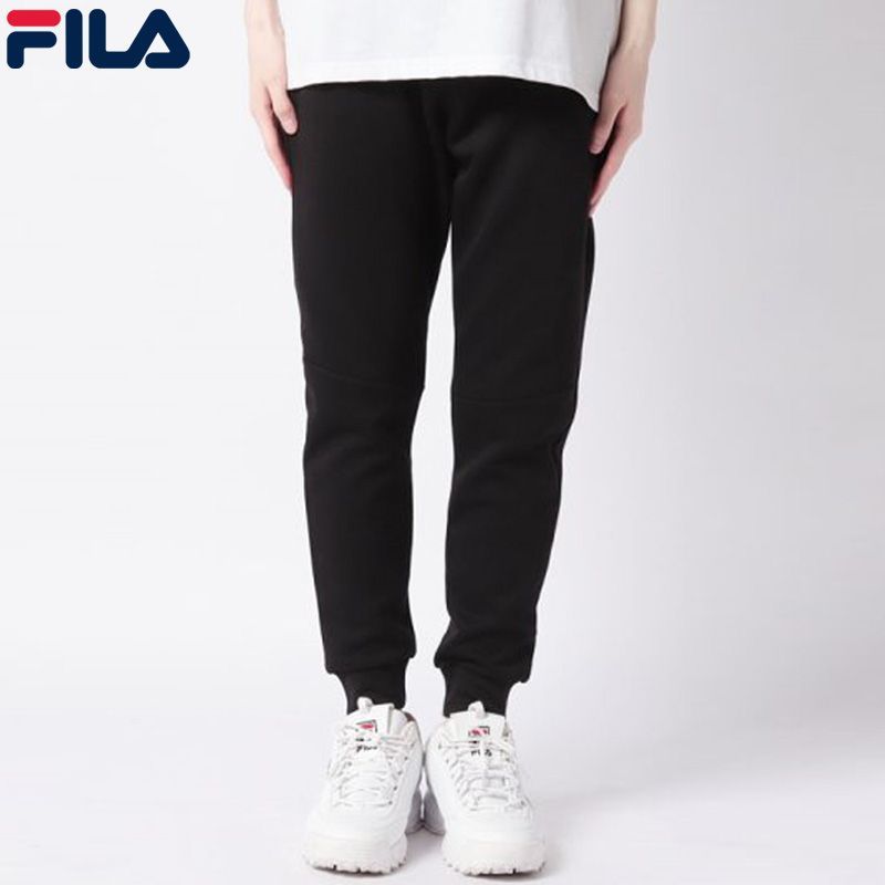 【サイズ選択可】 FILA フィラ メンズ ダンボールニット ジョガーパンツ 414900 ブラック ロングパンツ 414-900 テニスウェア スポーツウェア ジャージ カジュアルウェア ジョガパン ボトムス  新