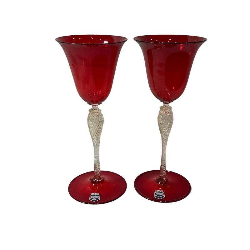 24KTベネチアングラス　ワイングラス？2個セット 24KTベネチアングラス ワイングラス？2個セット Amazon.co.jp: MURANO