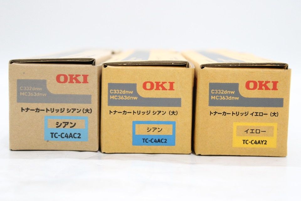 OKI 純正 トナー TC-C4AC2 Y2 2色3本 シアン イエロー オキ ITGDHE00M76A-D-P16-byebye