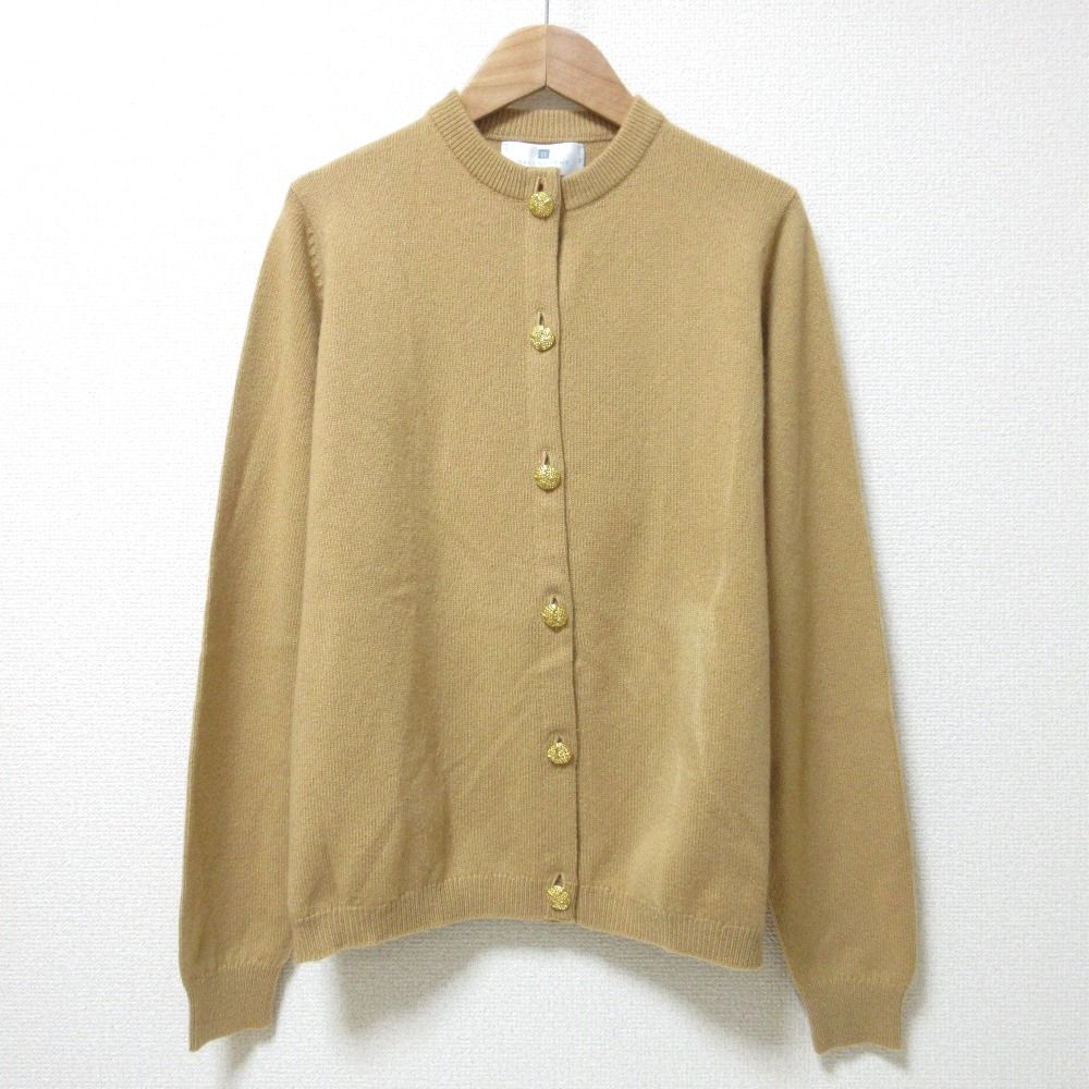 バランタインBALLANTYNE カシミヤ100%カーディガン 40 ベージュ 【公式