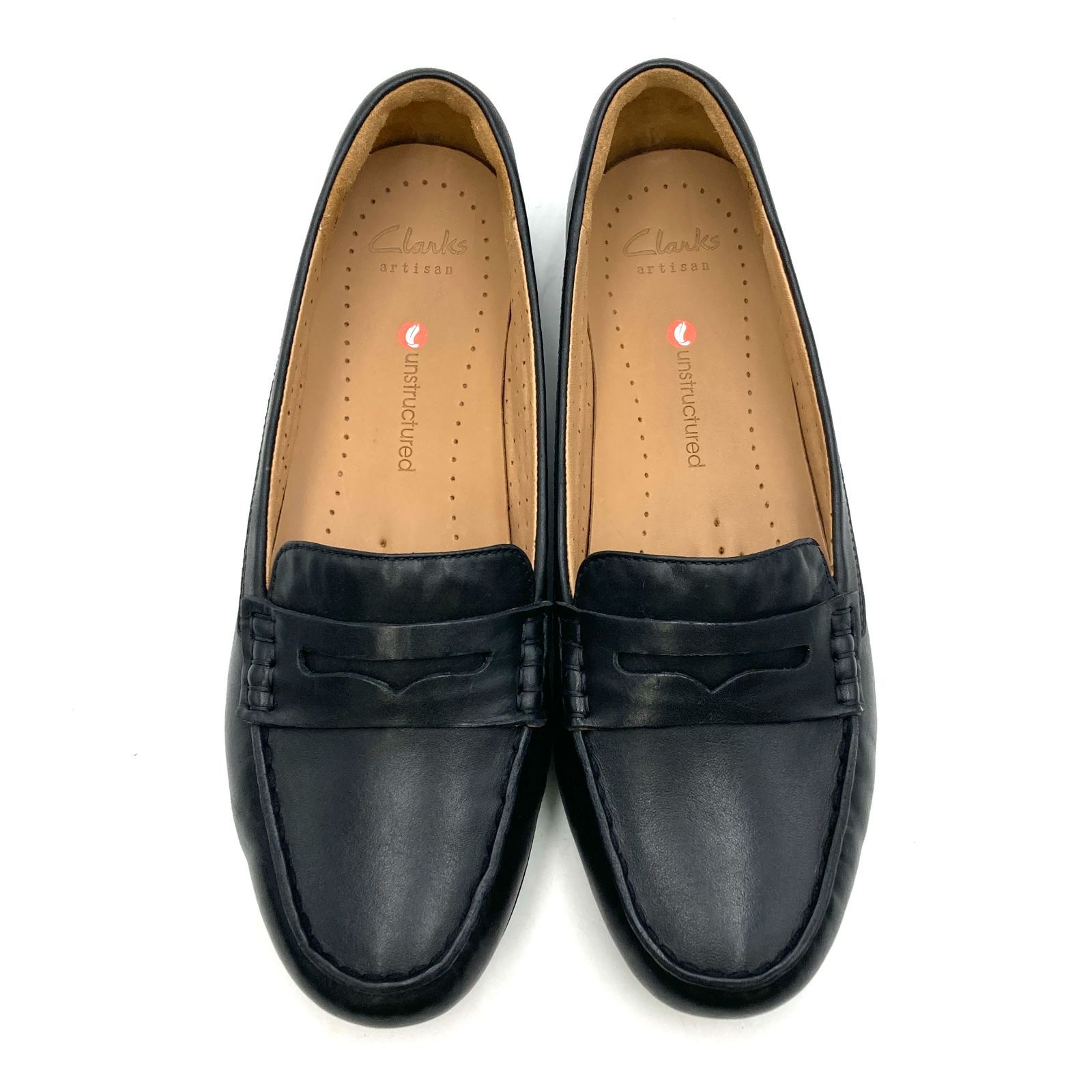 Clarks UNSTRUCTURED クラークス ローファー コインシューズ ブラック 