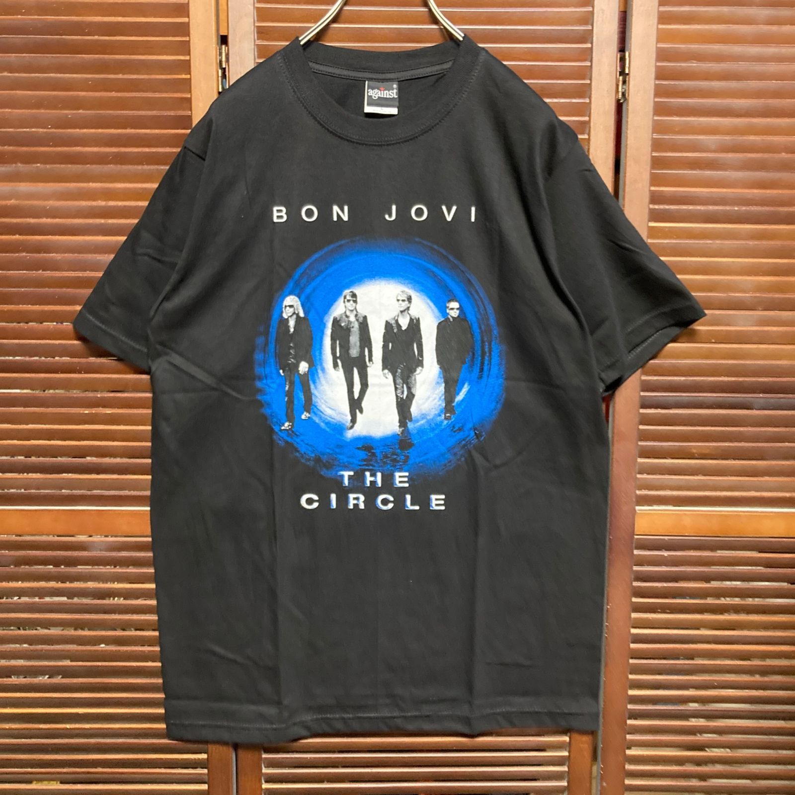 ボンジョヴィ BON JOVI 黒 バンド Tシャツ tee ティーシャツ ロック ツアー ライブ デザイン 両面 プリント 派手 奇抜 古着 ビンテージ vintage パンク メタル ラッパー アーティスト