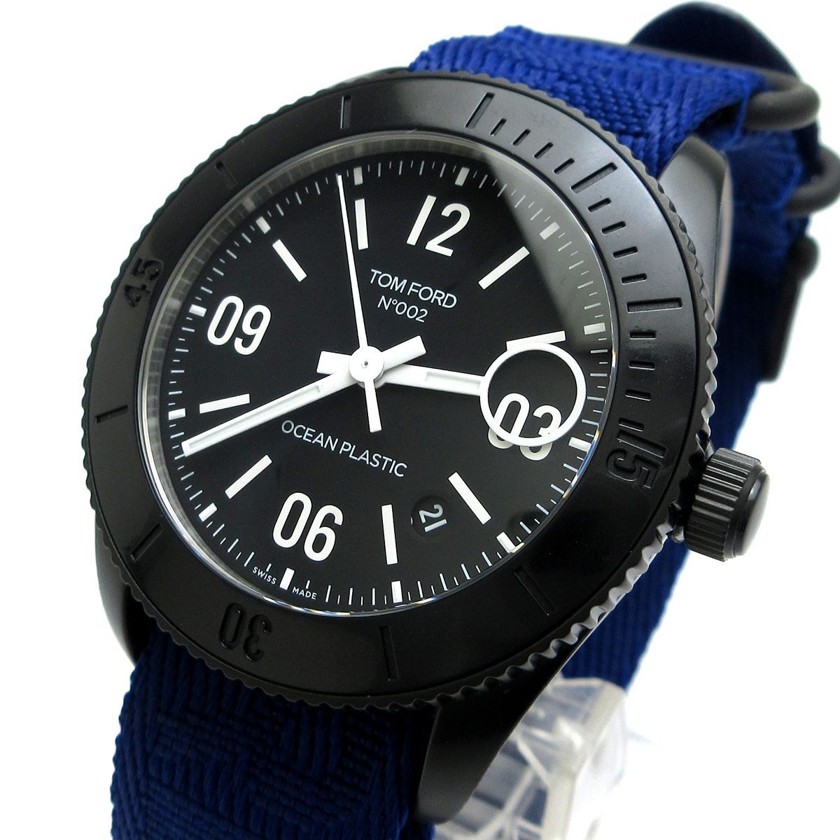 トムフォード オーシャン プラスチック スポーツ メンズ オートマチック 青 TFT 002 033 時計 TOM FORD OCEAN PLASTIC SPORT 自動巻き 箱 保証書