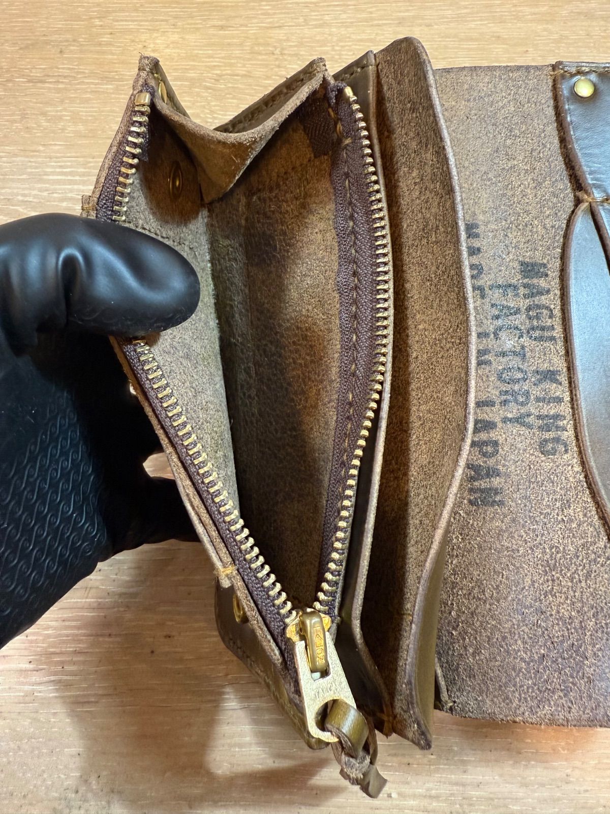 WK-17MFA三 3層 トラッカーウォレット小銭入れマチあり クロムエクセルオリーブ TALONジッパー NEXPOTALLINN_EU