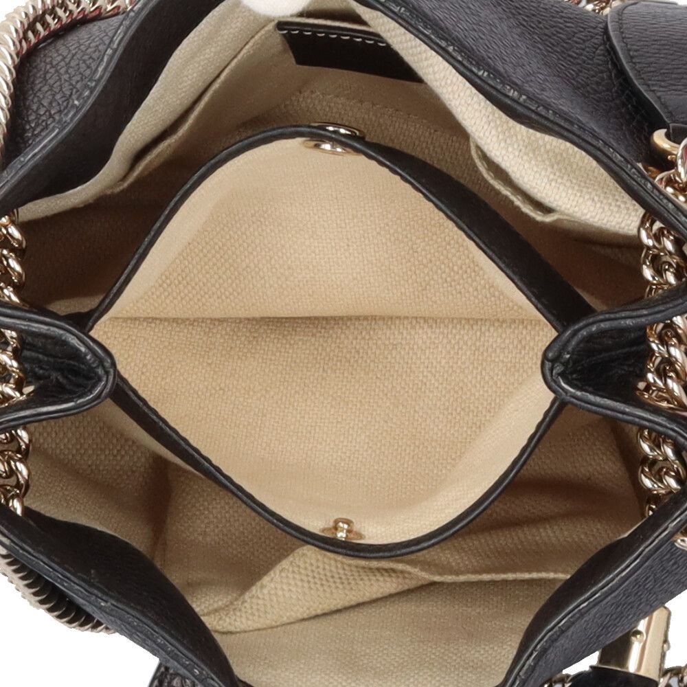 グッチ ソーホー ショルダーバッグ レザー 387043 ブラック レディース GUCCI  中古 GUCCI（グッチ） ソーホー ショルダーバッグ レザー 387043 ブラック