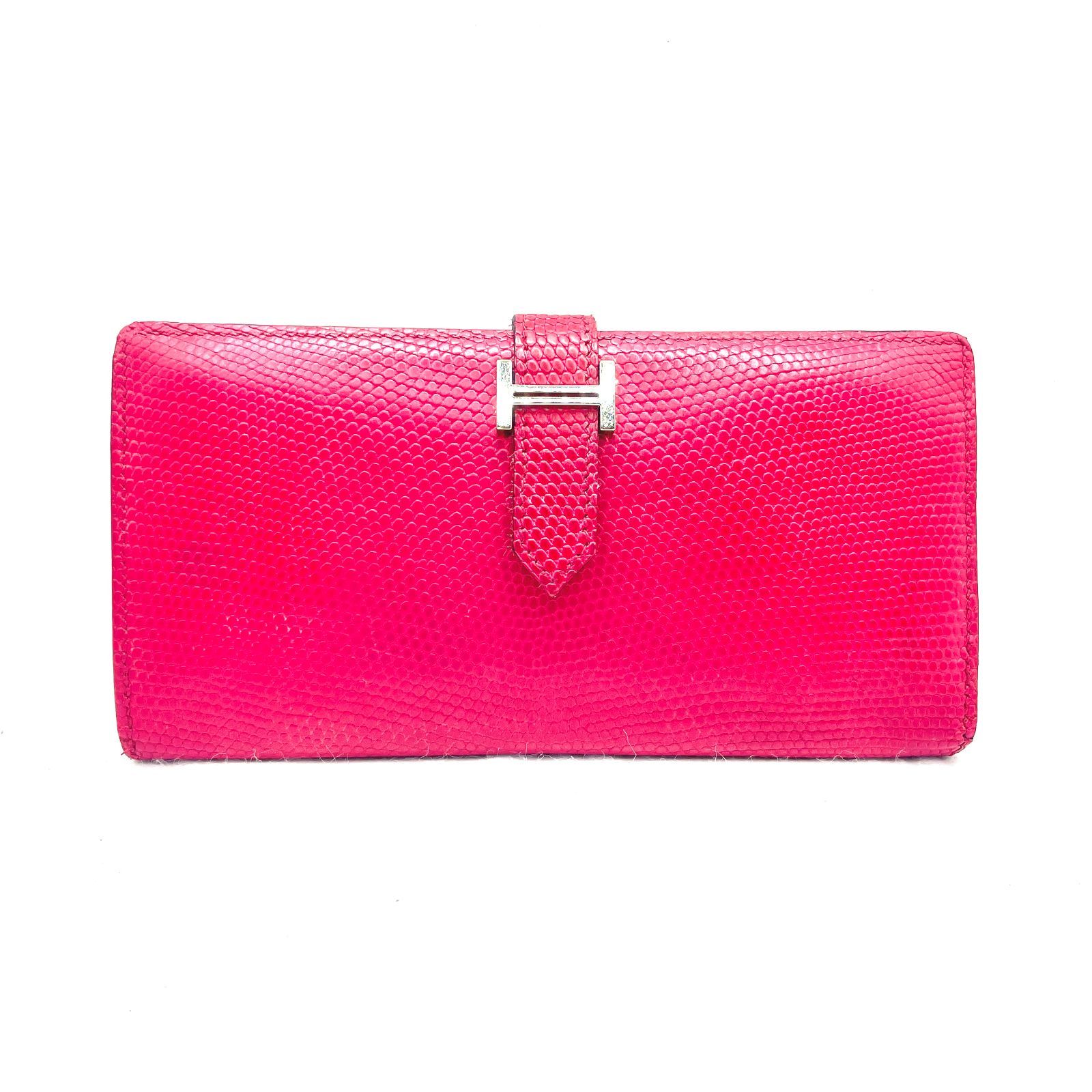 431】美品 HERMES/エルメス べアン クラシック リザード 二