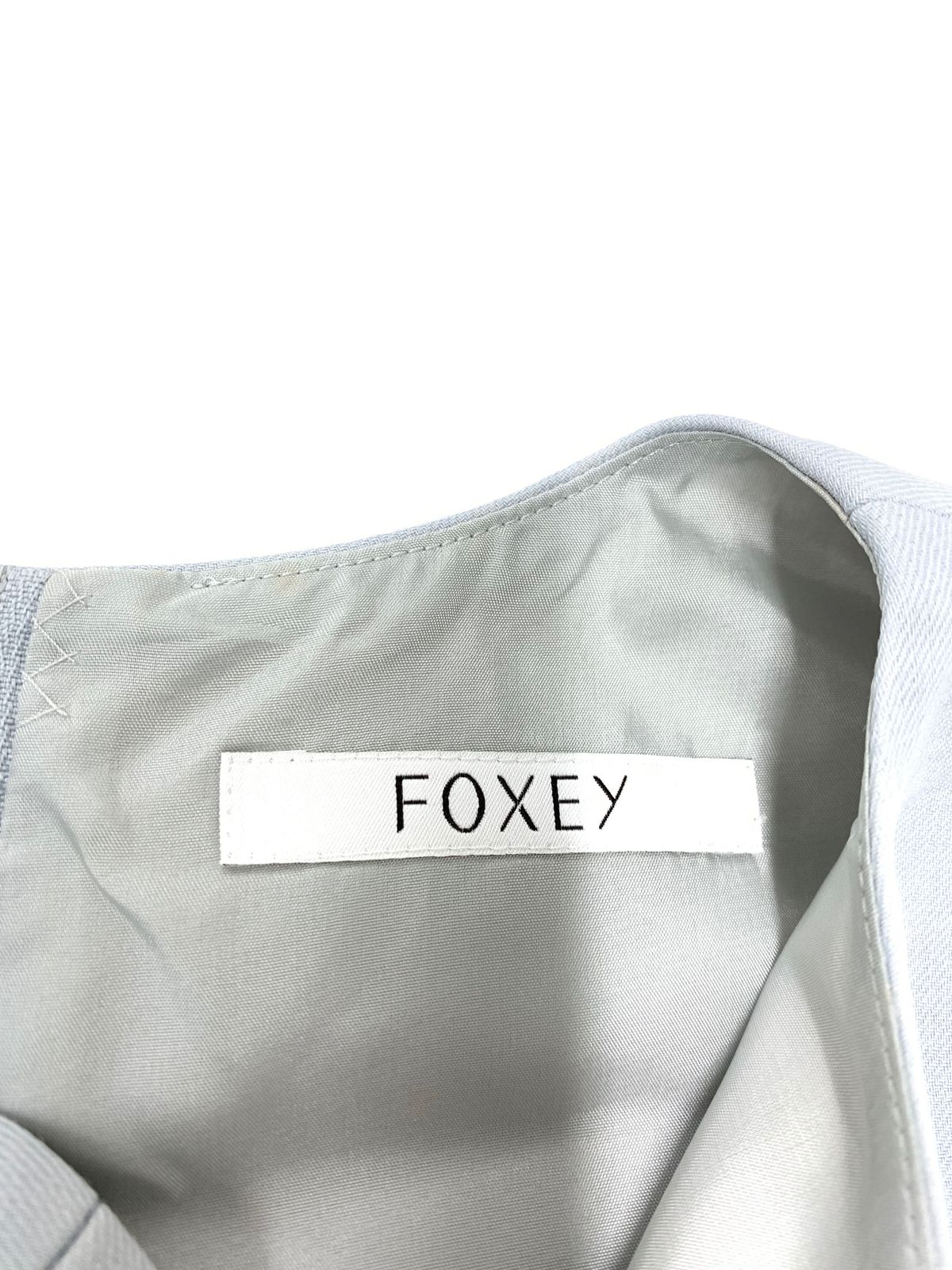 フォクシーブティック CRESCENT 38112 ワンピース 38 ブルー ステッチ