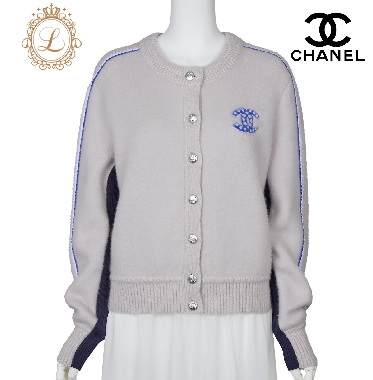 返品可】CHANEL シャネル ココマーク ココボタン カーディガン 40 