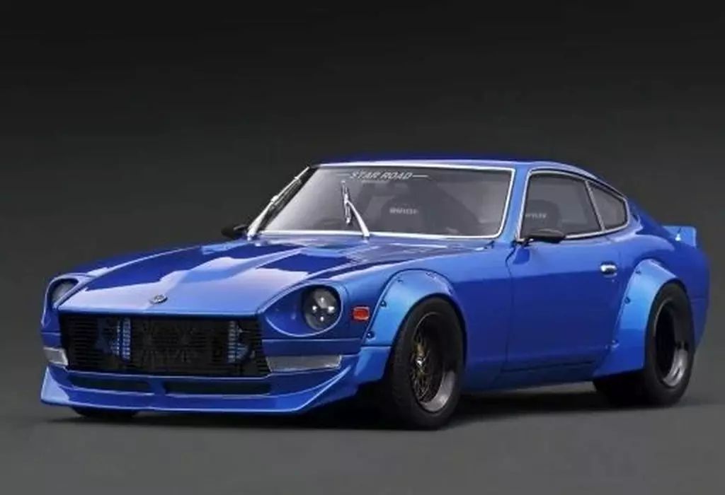 ミニカー 1|18 Nissan Fairlady Z S30 STAR ROAD ブルーメタリック IG3113