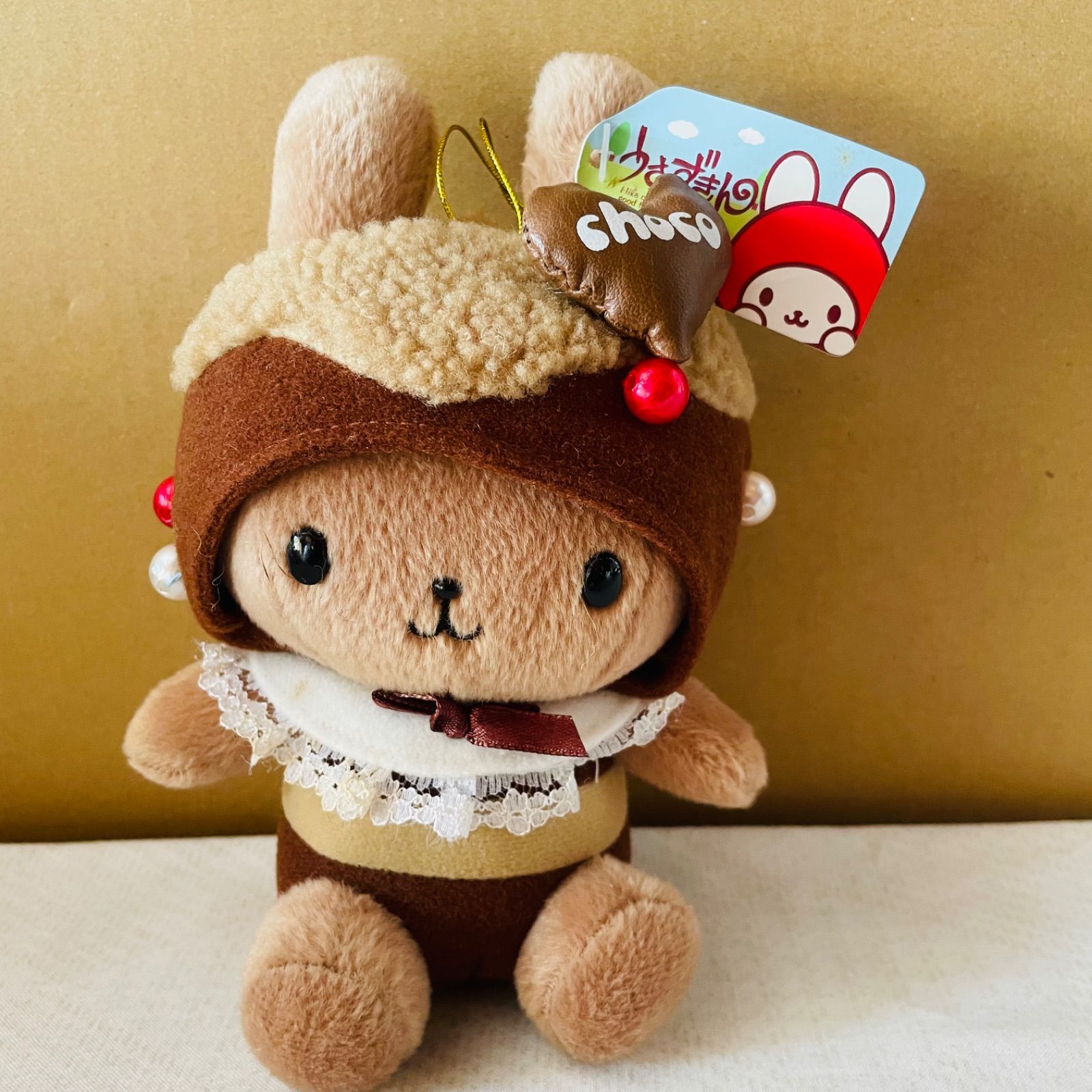 美品】うさずきん ぬいぐるみ5つセット レトロ ケーキモチーフ