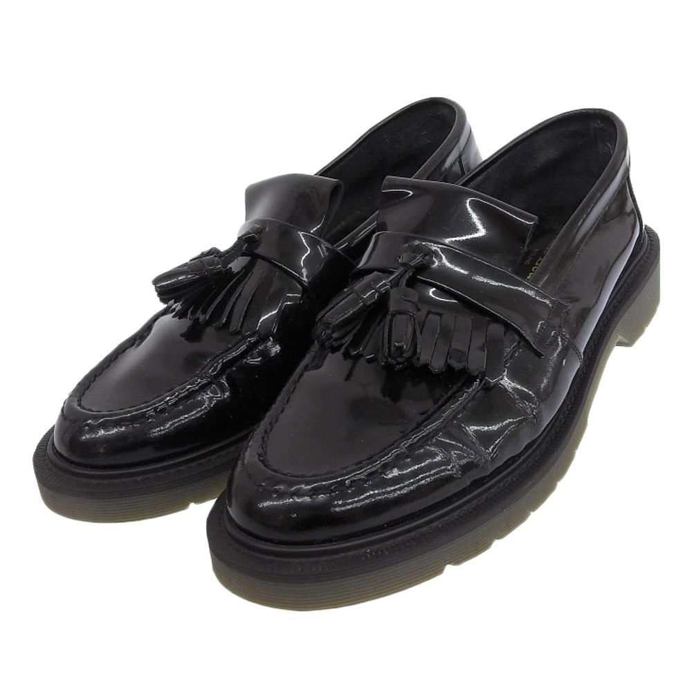 Loake ローク パテント タッセルローファー シューズ メンズ 黒 ブラック 実寸約28cm相当