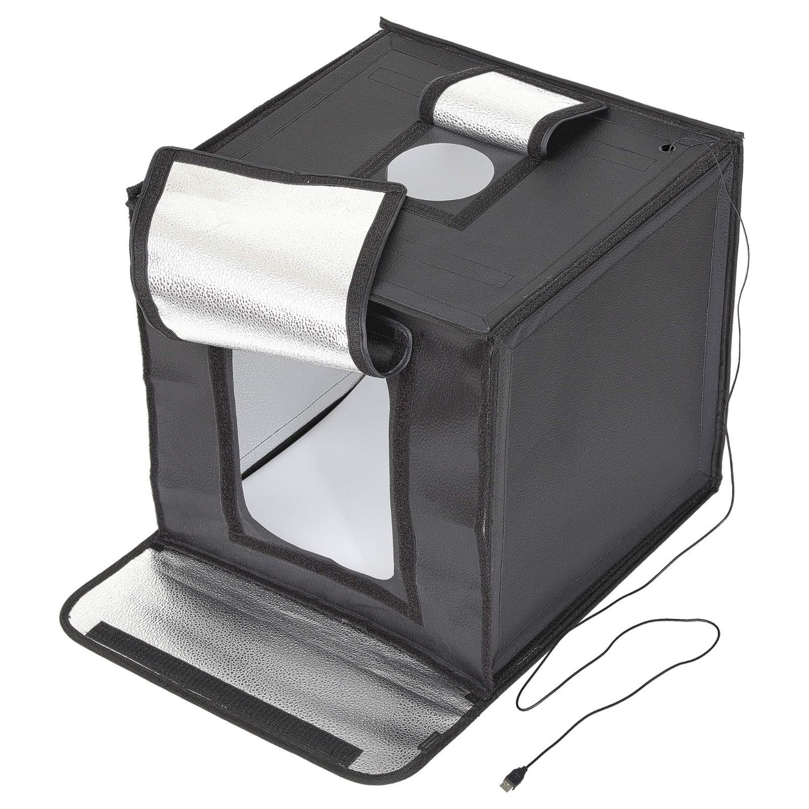 商品 ハクバ HAKUBA 撮影ボックス LEDスタジオボックス40 LEDライト 44×43×59cm 折りたたみ式 背景紙3色付き AMZLEDSBX