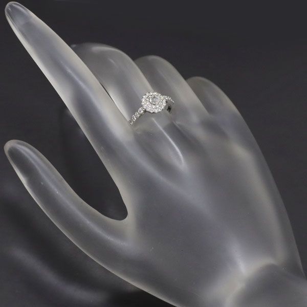 新品 Pt950 ローズカット ダイヤモンド リング 0.10ct G VS1 D0.43ct  