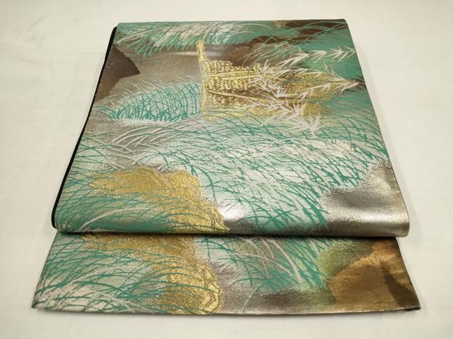 平和屋着物○つけ帯 作家物 古裂雲取文 こわたり 金