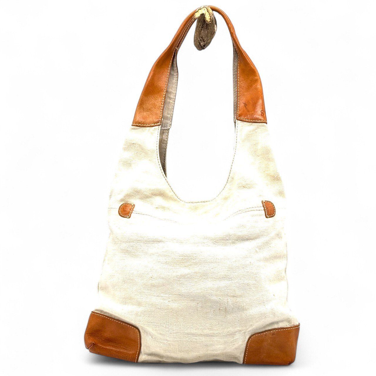 ゲンテン genten トートバッグ レザー アイボリー 型押し加工 バッグ