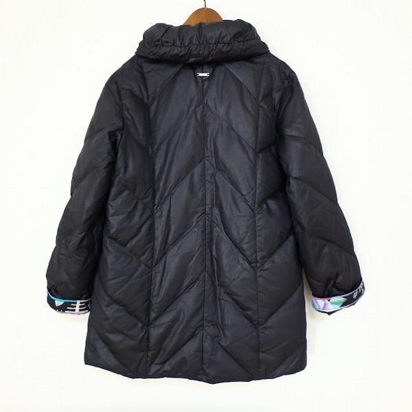 LEONARD レオナール　ダウンジャケット ブラック42 Y07 wnc レオナールスポーツ LEONARD SPORT コート 42 黒 マルチ 花柄 光沢