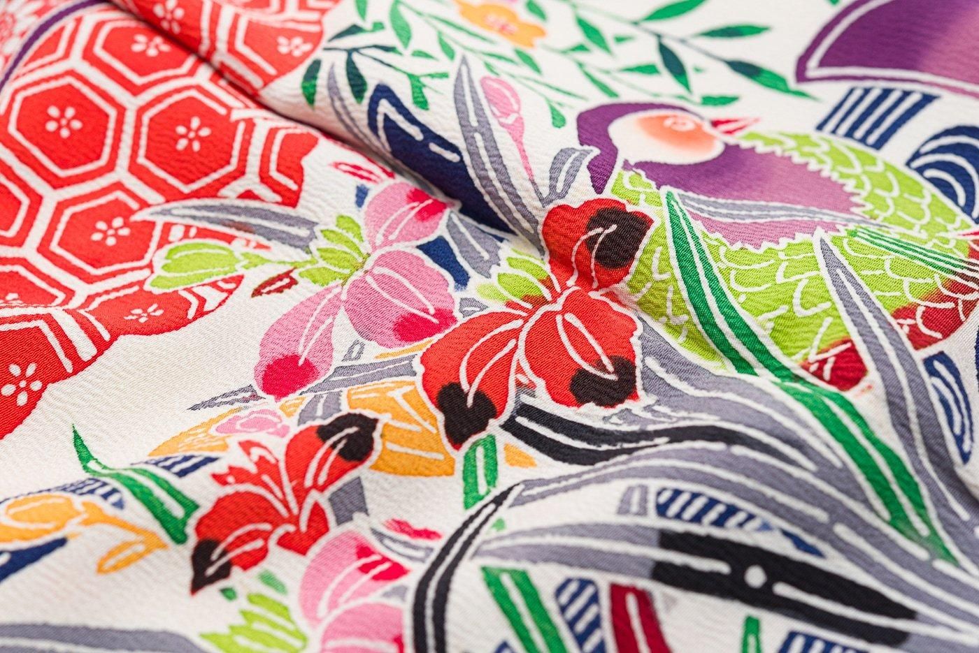 振袖 吉野一廉 辻が花絞り 襦袢付 金通し 海松藍色 トールサイズ K