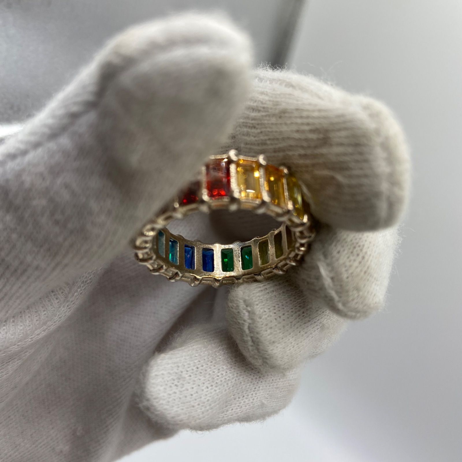 HATTON LABS ハットンラブス RAINBOW BAGUETTE ETERNITY リング