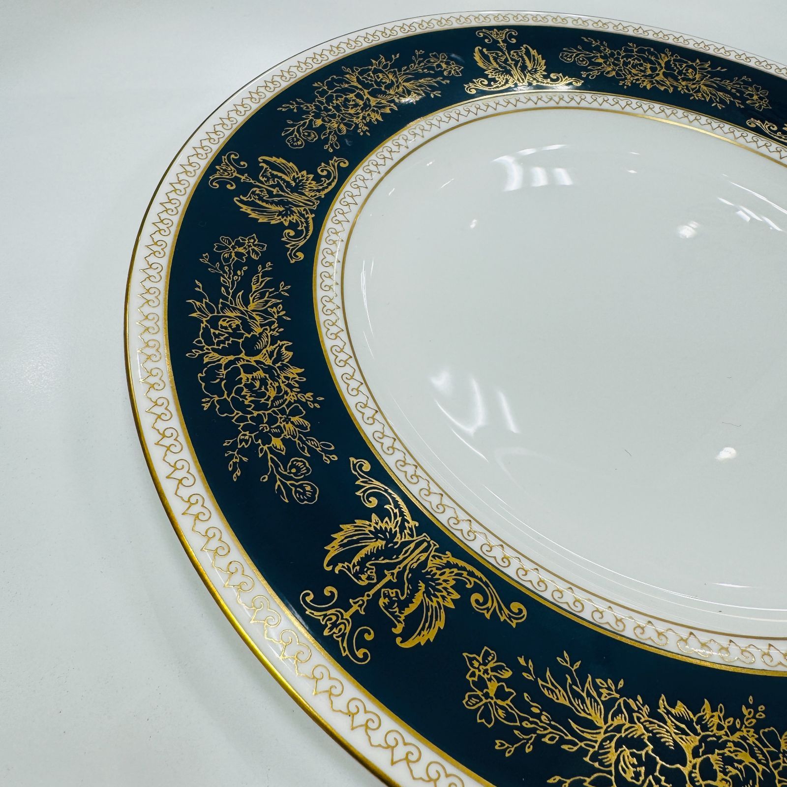 ウェッジウッド コロンビアパウダーブルーサラダプレート