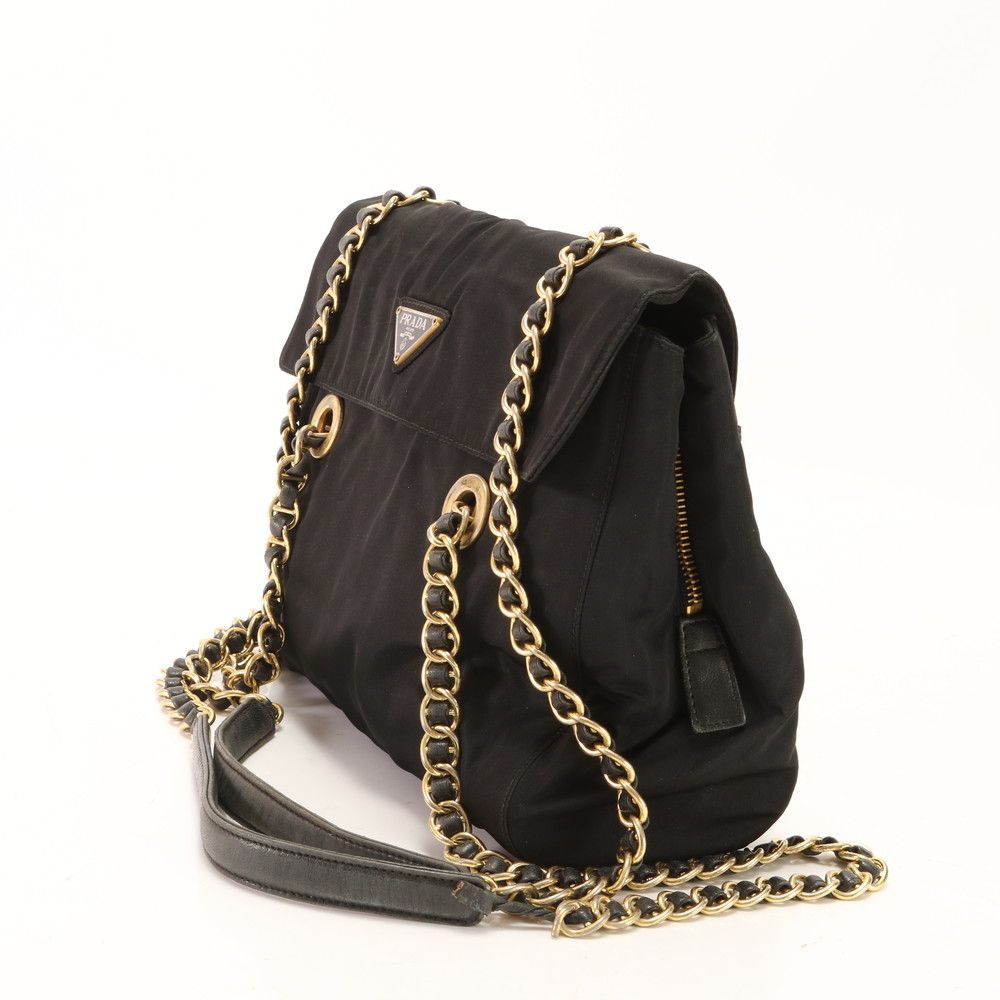 プラダ ギャランティ付 テスート ナイロン 三角ロゴ チェーン