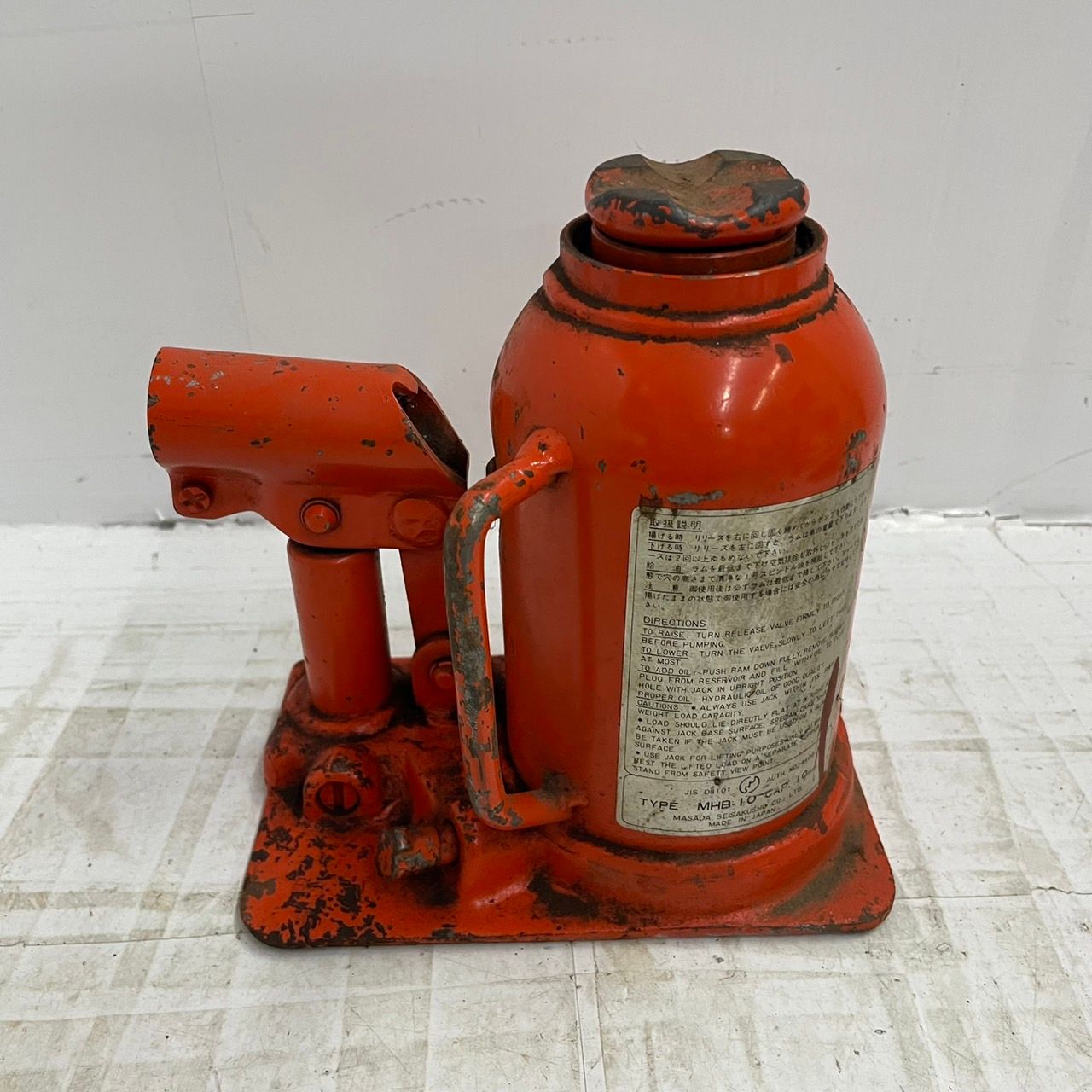 ダルマジャッキ 日野 油圧ジャッキ  MASADA 油圧ジャッキ ダルマジャッキ HP-15I CAP.15ton HINO⁄日野 １５