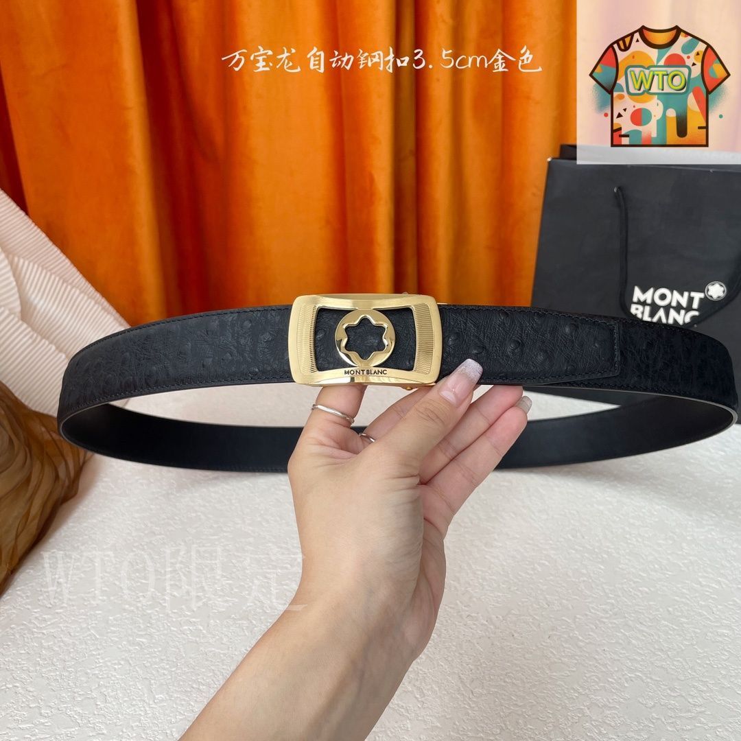 極美品 MONTBLANC モンブラン ベルト レザー シャンパンゴールド 極美品 MONTBLANC モンブラン ベルト レザー シャンパンゴールド