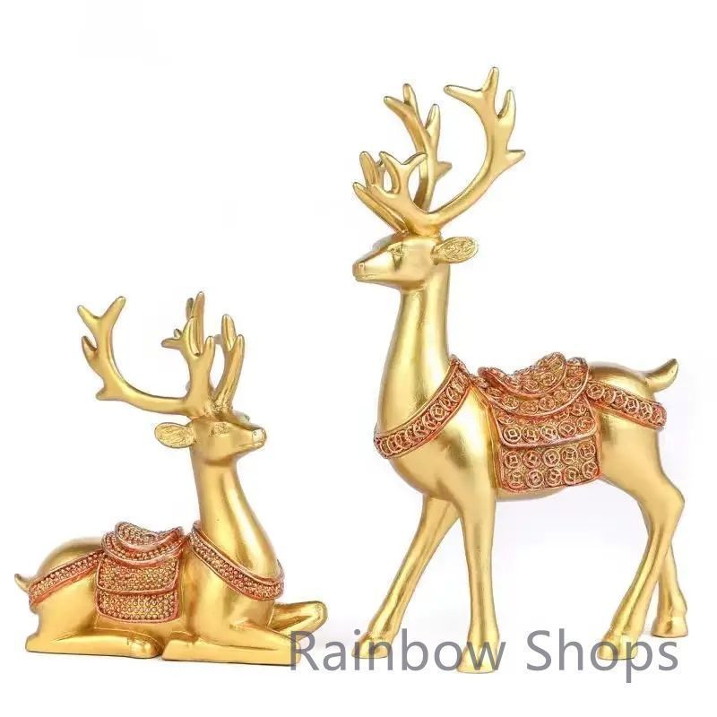 完売の品1点限り♡未使用　新作トナカイのかわいいスタンプ&ダイ　スタンピンアップ 新品未使用】ゴールドトナカイ樹脂製デコレーションセット2