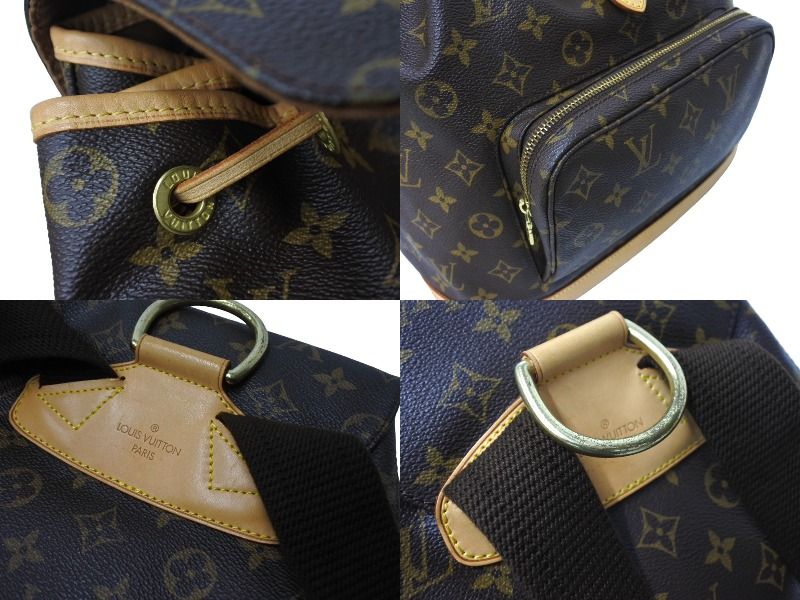 極美品 LouisVuitton ルイヴィトン モンスリGM バックパック リュックサック モノグラム PVCコーティングキャンバス ヌメ革 中古  4c067152 - メルカリ