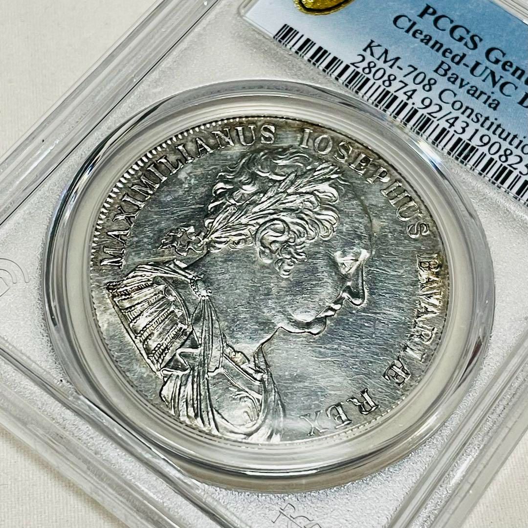 バイエルン 1818 ターラー大型銀貨 ドイツ PCGS UNC Details - メルカリ