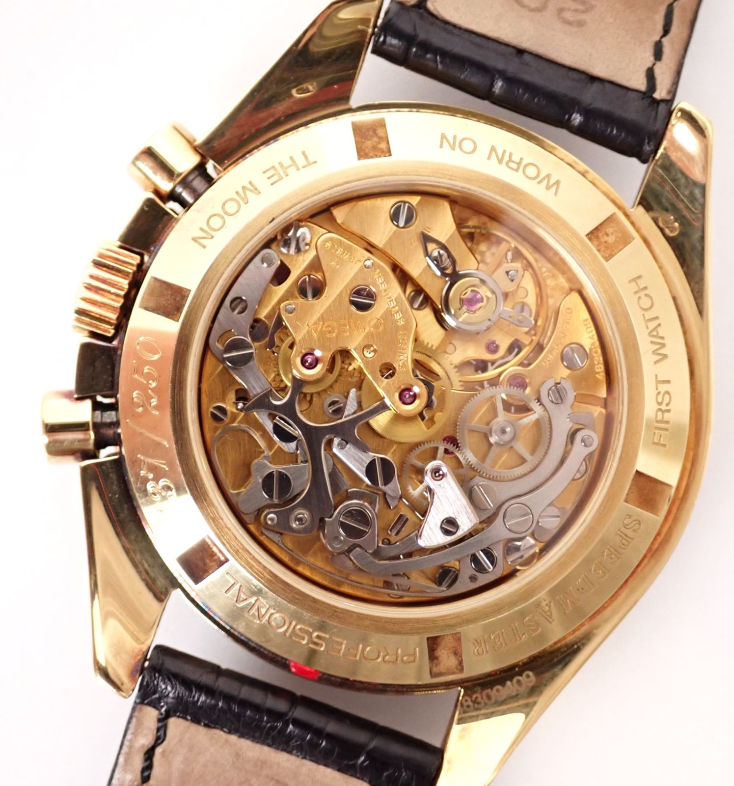 美品 OMEGA(オメガ) スピードマスタープロ 250本限定品 3694.50 YG/革 