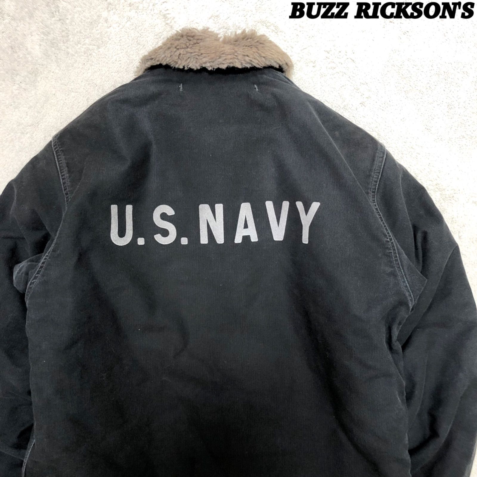 navy department　デッキジャケット 40 ミリタリー　ボア BUZZ RICKSON'S バズリクソンズ N-1 ネイビー デッキジャケット