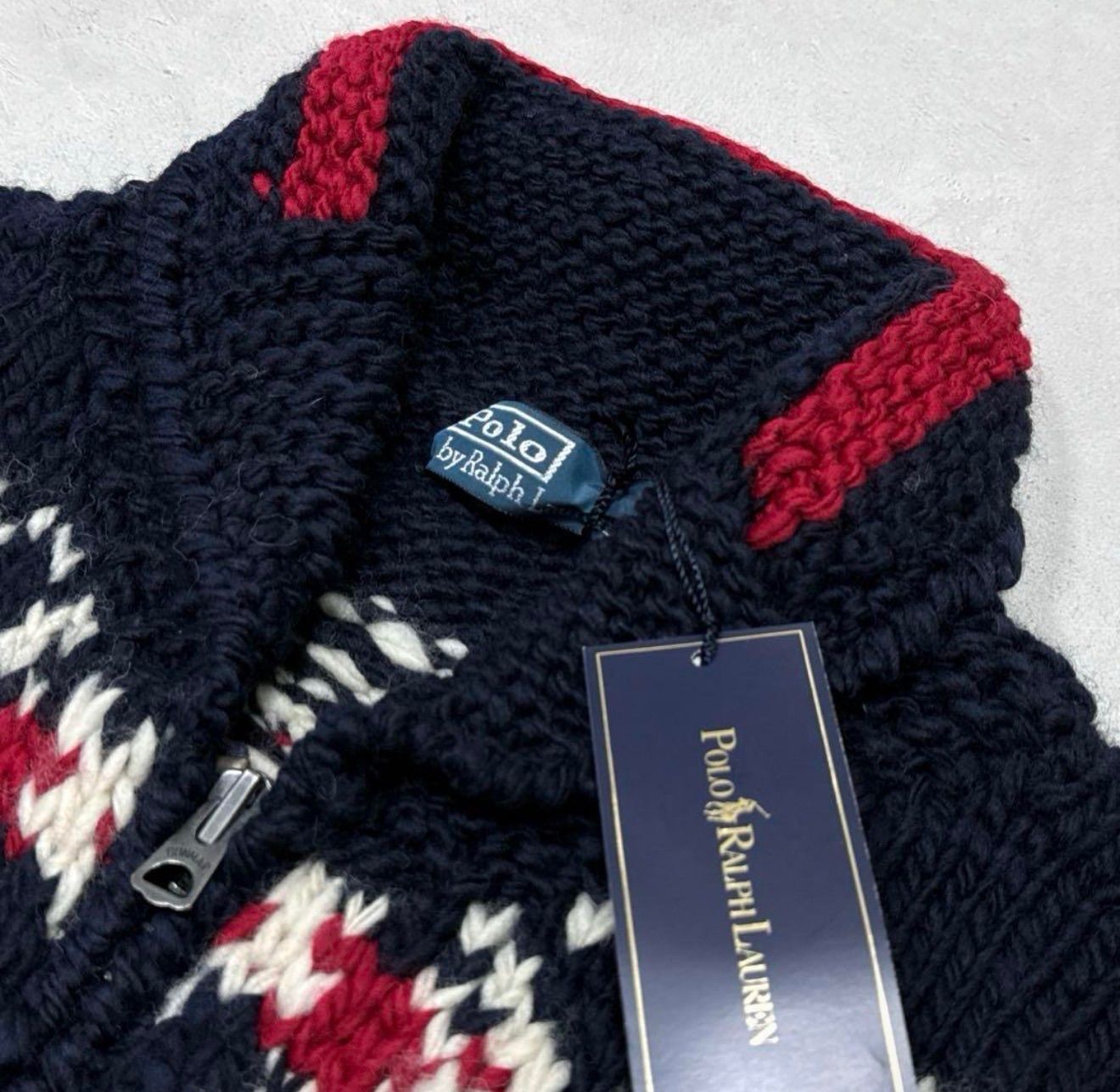 新品 ポロラルフローレン カウチンニットジャケット XL - メルカリ