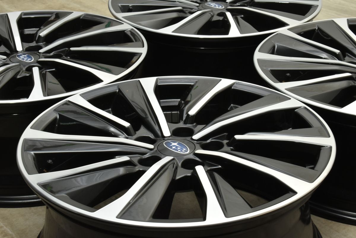 新車外し品 スバル VN レヴォーグ STIスポーツ 純正 18in 7.5J 55 PCD114.3 4本セット 交換用に WRX S4 クロストレック フォレスター
