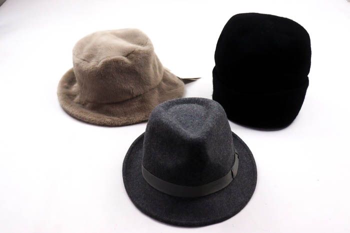 ユニクロ スタディオクリップ他 ハット/ニットキャップ 3点セット 未使用 帽子 ブランド まとめて レディース 【中古】