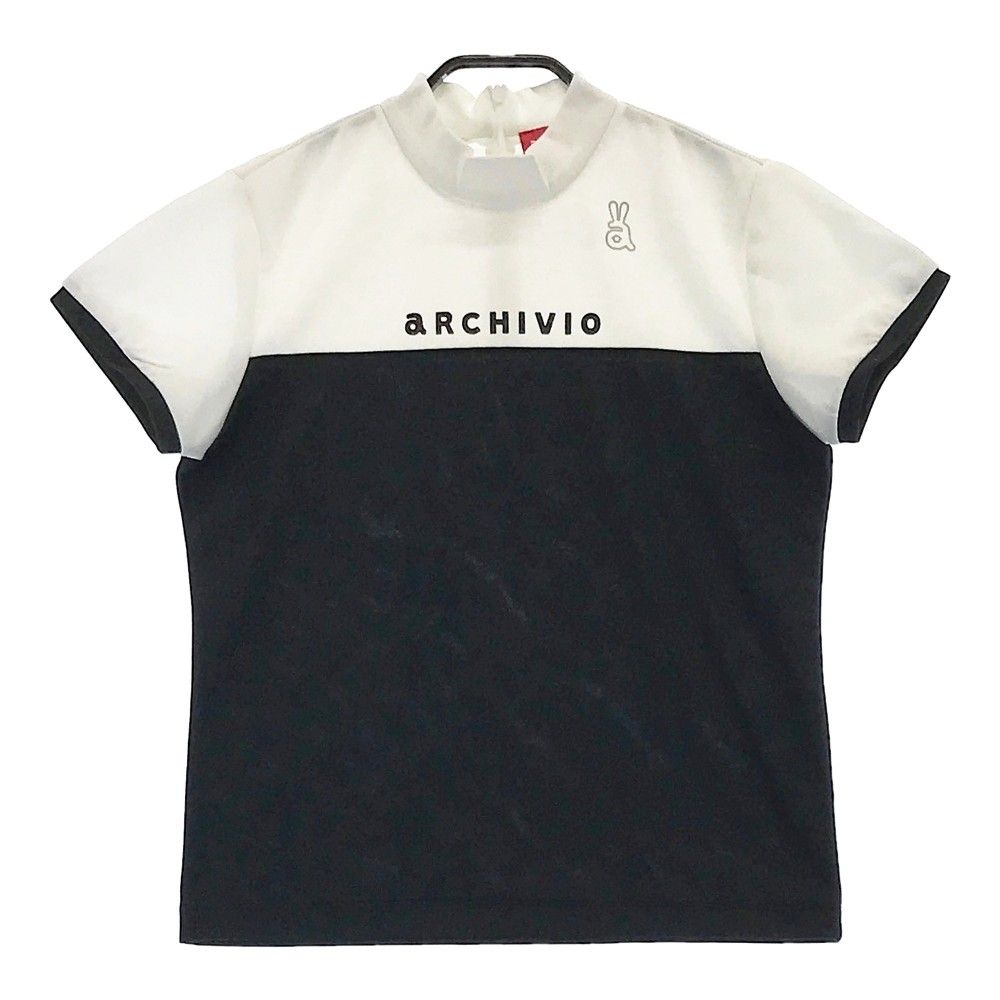 サイズ：38 ARCHIVIO アルチビオ  ハイネック 長袖Tシャツ ボーダー柄 ピンク系 [240101479672] ゴルフウェア レディース ストスト サイズ：38 ARCHIVIO アルチビオ ハイネック 長袖Tシャツ