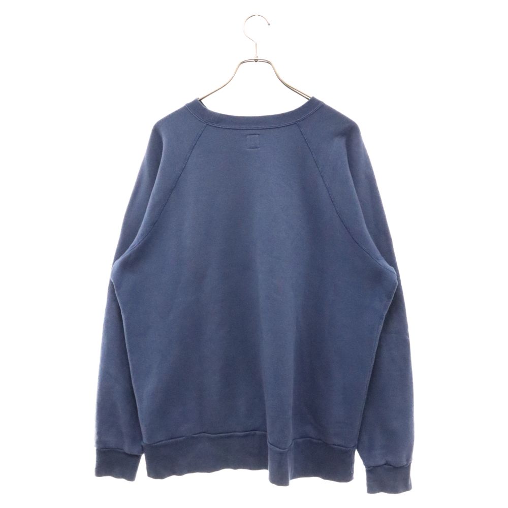 HUMAN MADE (ヒューマンメイド) RAGLAN CREWNECK SWEATSHIRT ロゴクルーネックスウェットトレーナー ネイビー