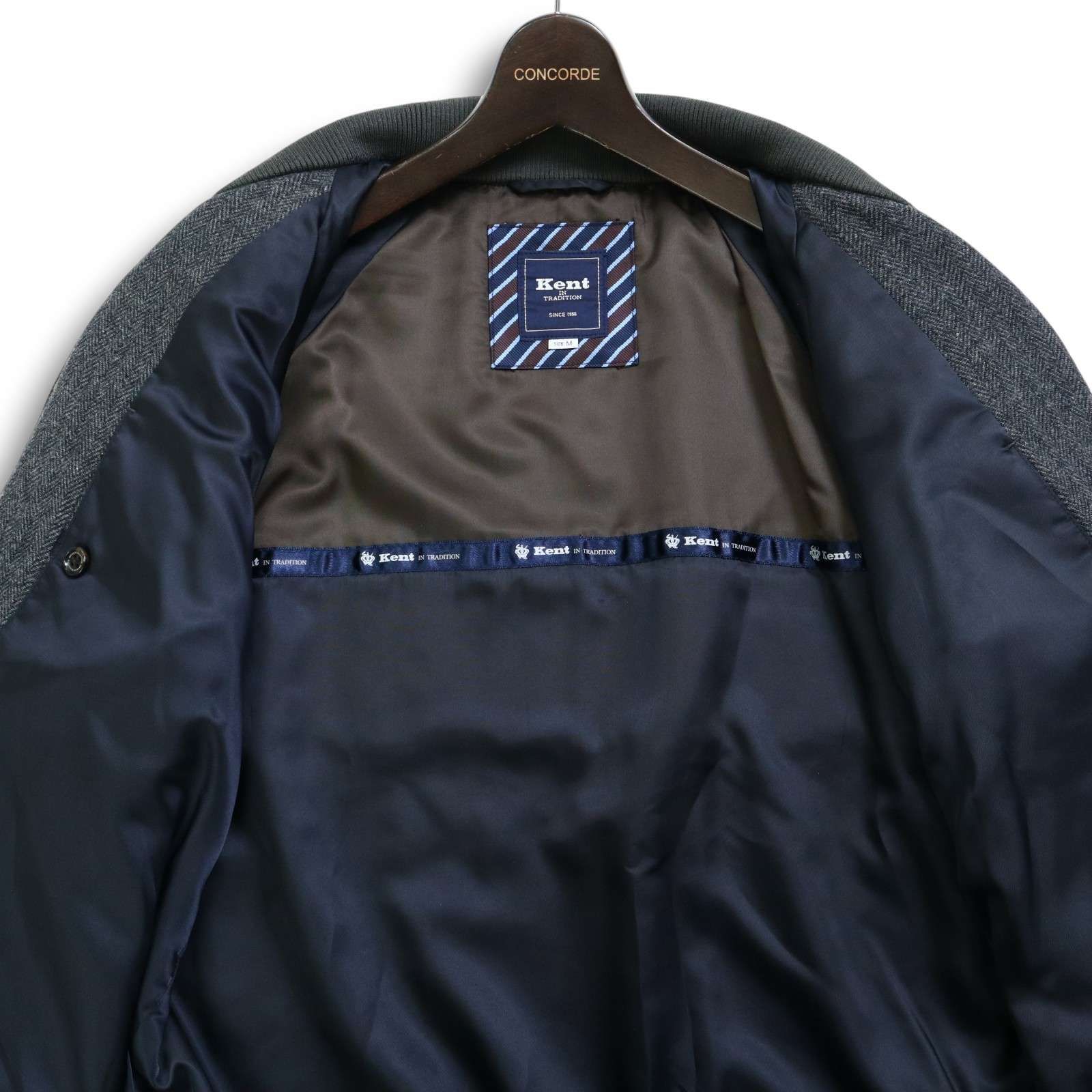 新品 ケントイントラディション 秋冬 ウール ツイード ジャケット L 灰 【J45022】 メンズ Kent IN TRADITION ブレザー グレー 新品 ケントイントラディション 日本製生地 ウール ツイード