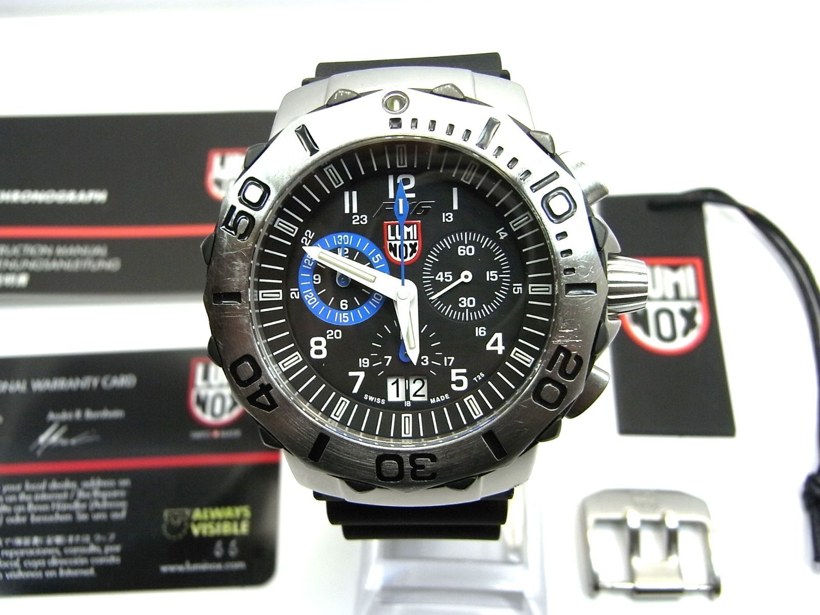 T25表記】LUMINOX（ルミノックス）Ref.9123 F-16 ファイティングファルコン クロノグラフ クォーツ デイト表示 新品ラバーベルト  純正尾錠付き - メルカリ