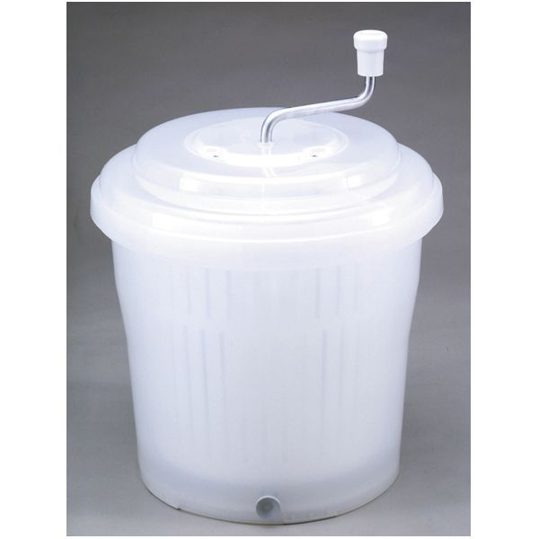 トンボ 水切り器 野菜 20L 日本製 ハンドル付 サラダスピナー ナチュラル 新輝合成 20型 ホワイト 水切り ジャンボ水切り器 20型 業務用 （ サラダスピナー 野菜 水切り