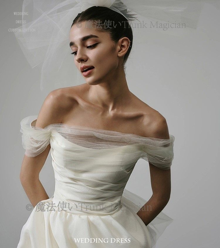 ウェディングドレス オフショルダー サテン 結婚式 CCVZ1026P252 NICORILABO_COM