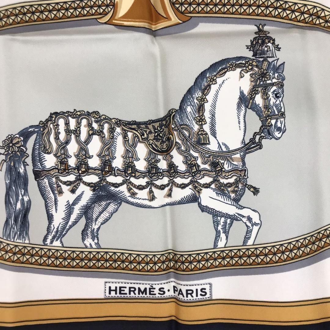 直売卸売り HERMES カレ90 GRAND APPARAT ストール ド 馬柄. www.ace2