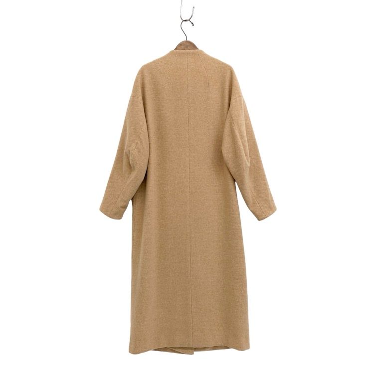 Mame Kurogouchi マメクロゴウチ Mosser Wool Cashmere Collarless Coat ウールカシミヤ ノーカラー コート ベージュ 1 MM21FW-CO031 - メルカリ