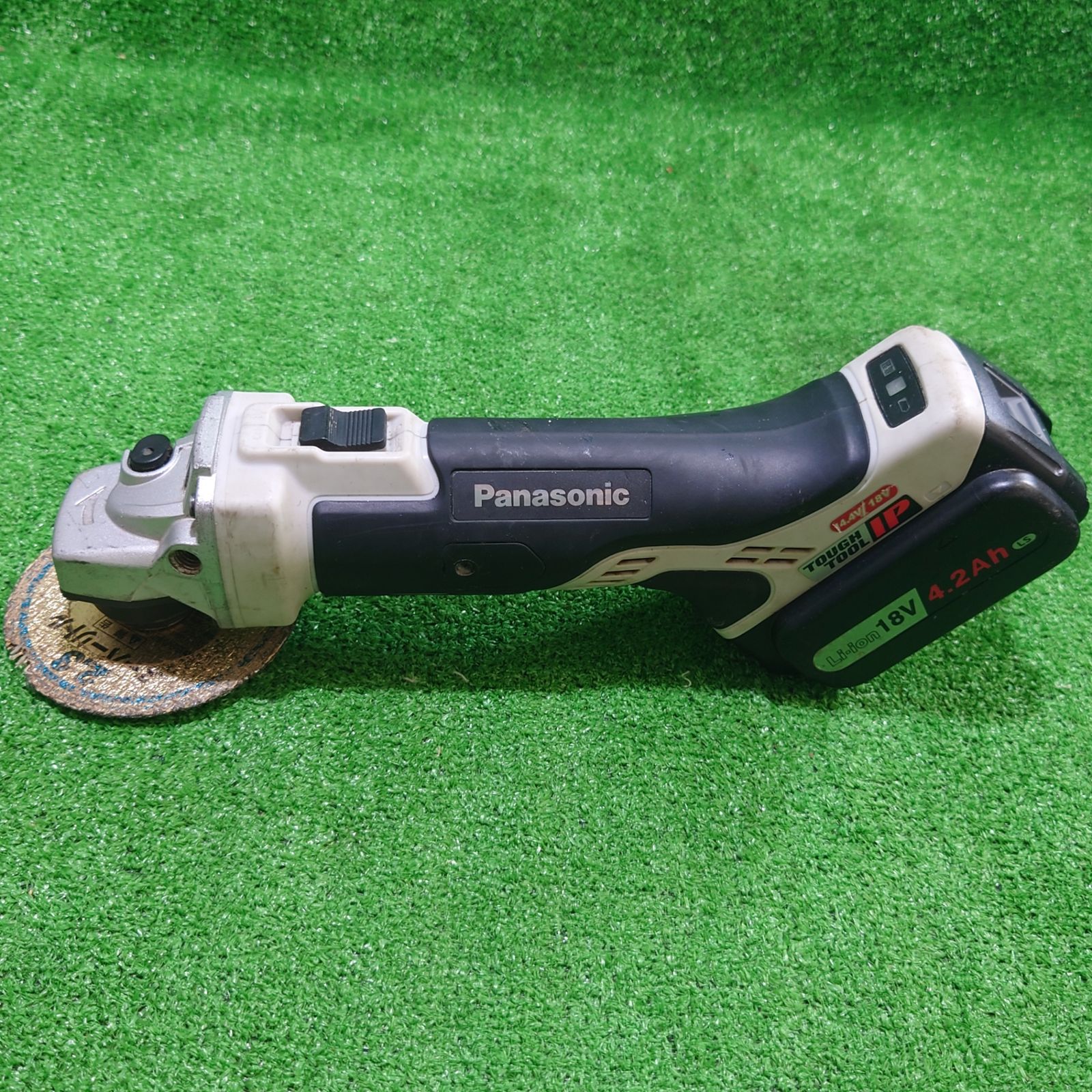 Panasonic EZ46A1 充電ディスクグラインダ 純正バッテリ付 オ-63