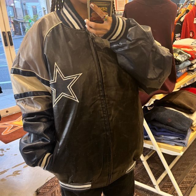 COWBOYS NFL | オールレザースタジャン