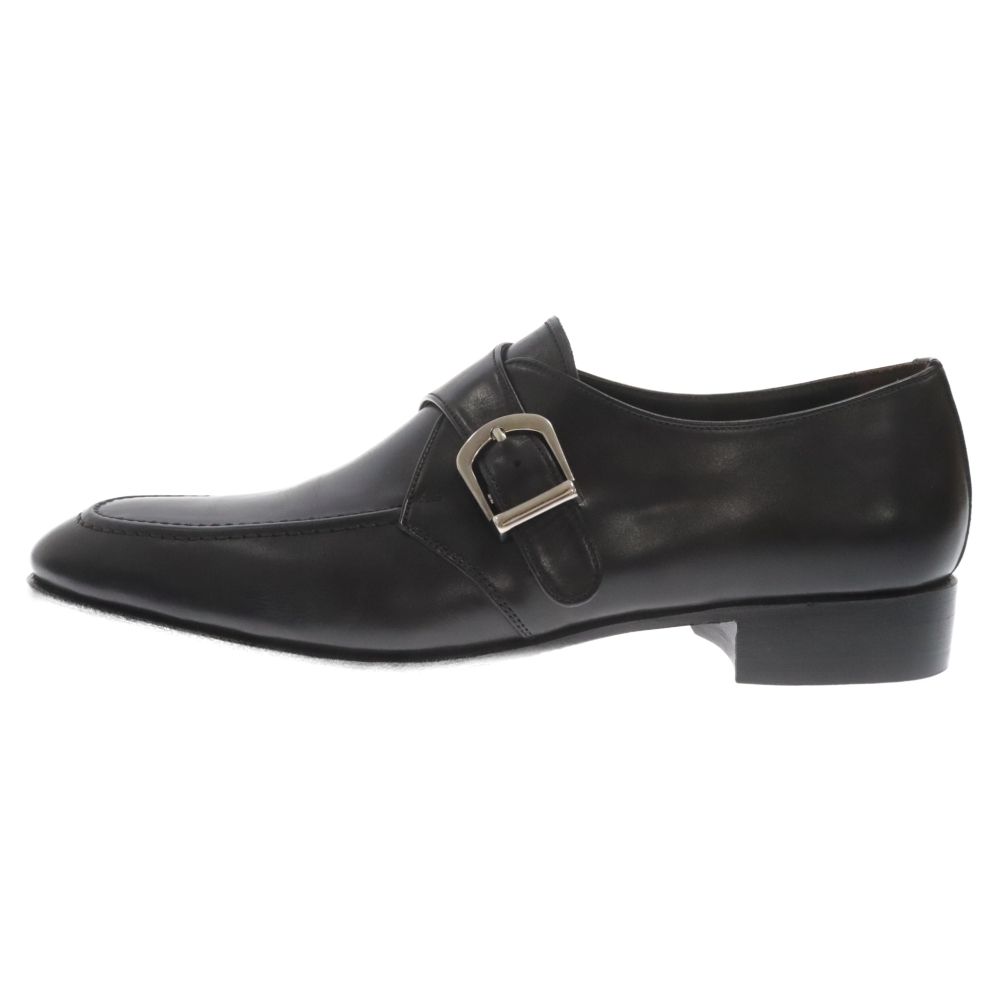 BARNEYS NEWYORK (バーニーズ ニューヨーク) シングルモンク レザードレスシューズ ブラック BN19029