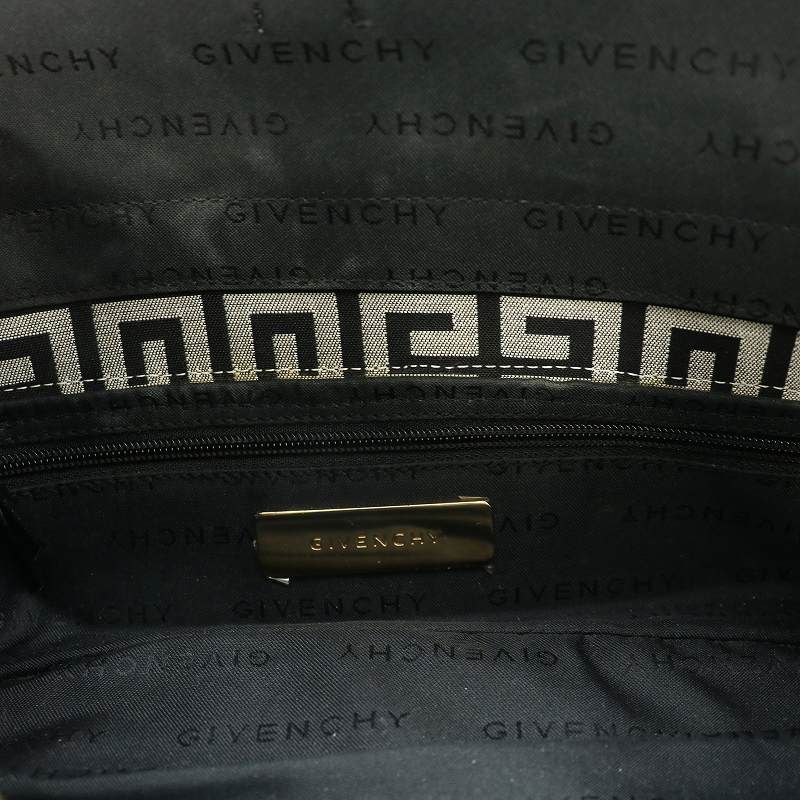 GIVENCHY ジバンシー Gロゴ　総柄　キャンバス×レザー　ハンドバッグ ジバンシィ GIVENCHY ハンドバッグ キャンバス レザー 4Gロゴ 総