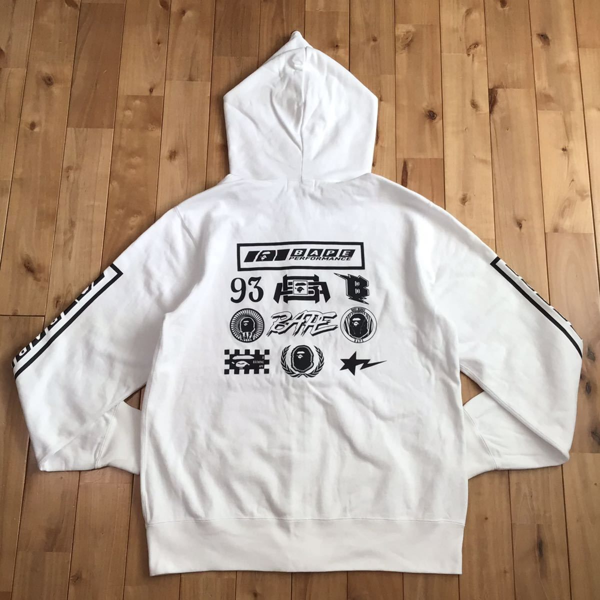 ☆XL☆ BAPE Motor sport フルジップ パーカー a bathing ape BAPE  